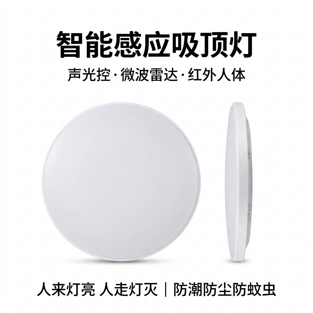 led感应吸顶灯声光控人体雷达灯