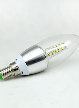 LED蜡烛灯泡E14小螺口E27大螺口超亮节能家用尖泡拉尾水晶灯光源