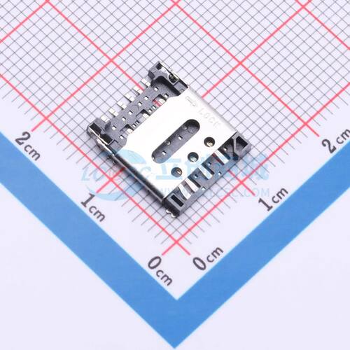SIM卡连接器 NANO SIM 7P 1.4H SMD 翻盖式电子元件BOM可配单