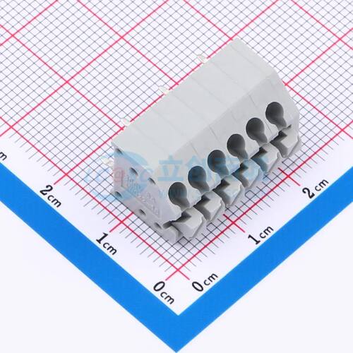 弹簧式接线端子 MX250-3.5-06P-B-GY01-Cu-A P=3.5mm(交错脚) 1x6