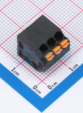 弹簧式接线端子 KFM736LA-3.5-3P 插件,P=3.5mm 3P 1x3P电子元件B