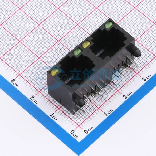 以太网连接器(RJ45 RJ11) R-RJ45R08P-2009 弯插 弯插带LED电子元