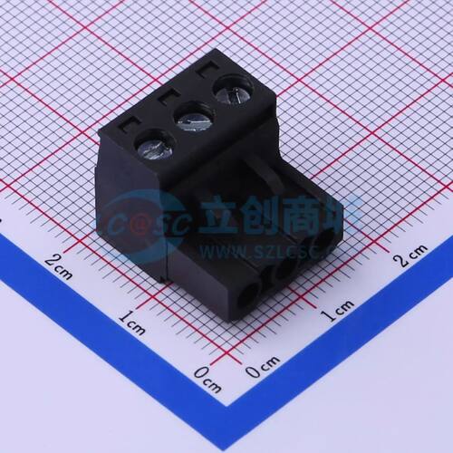 插拔式接线端子 DB2EK-5.08-3P-BK-S P=5.08mm 公插头 1x3P电子元