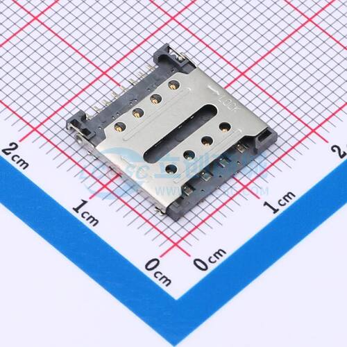 SIM卡连接器 HYCW347-SIM08-150B SMD 翻盖式电子元件BOM可配单