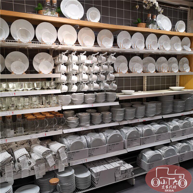 宜家365 碟白色长石瓷微波炉加热碗碟盘餐具套装组合成都国内代购