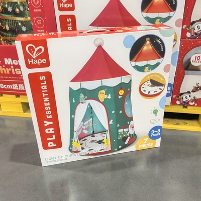 山姆代购Hape流光雪屋圣诞帐篷内含LED小灯儿童室内节日装扮礼盒