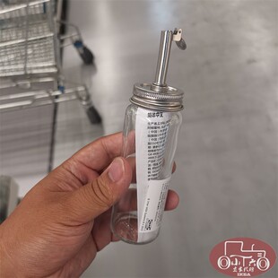 宜家斯特伦哈油醋瓶玻璃油调味汁瓶调料16厘米成都国内代购