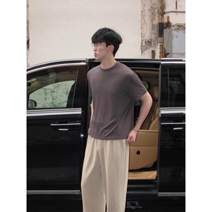 SDR「兰精莫代尔羊毛混纺」短款合身版型 中性款简约男女春夏短袖