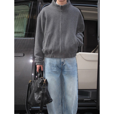 SDR双面摇粒绒防静电立领卫衣