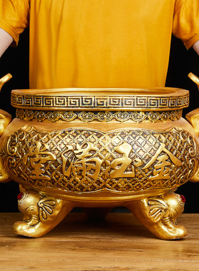 陶瓷仿古铜特大号三足香炉