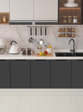 橱柜家用厨房岩板柜门实木台面大理石水槽洗菜盆定制组装操作台