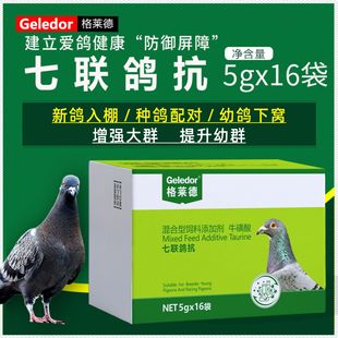 格莱德鸽用七联鸽抗种赛信鸽子口服苗育苗沙门氏日常预防保健专用