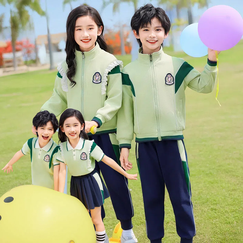 幼儿园园服学院风纯棉四件套班服