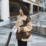 现货皮毛一体宽松短外套羊羔毛087-W31-p195-k278，女装短外套，柒柒家