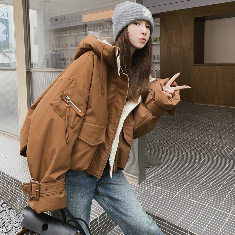 现货1000件兔绒内胆工装派克服087-M170-P195-K278，女装派克服，柒柒家