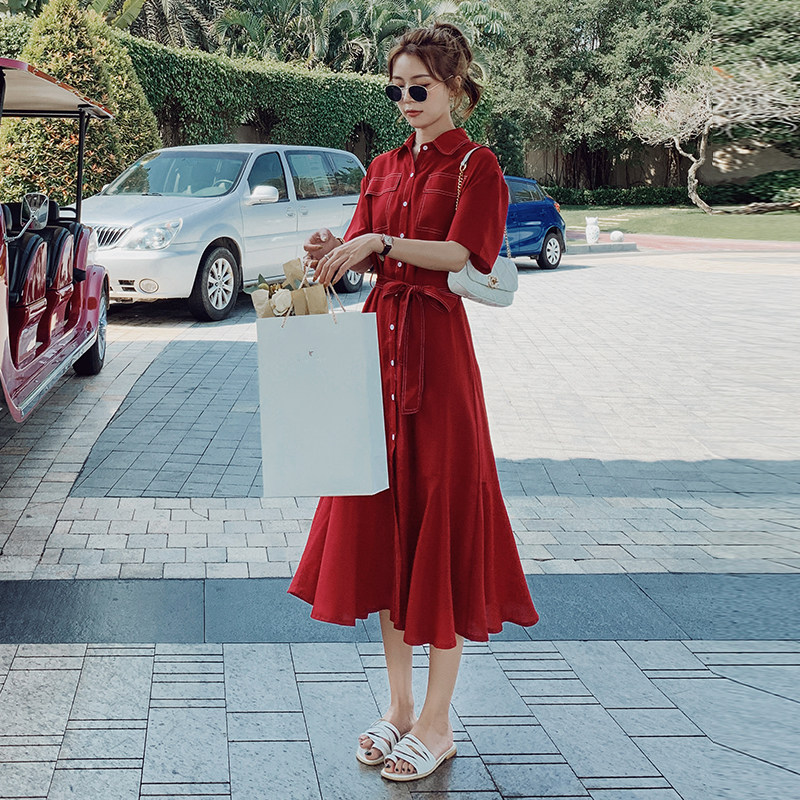 永不断货鱼尾雪纺连衣裙2C525-Q79-P75-K138，女装连衣裙，柒柒家