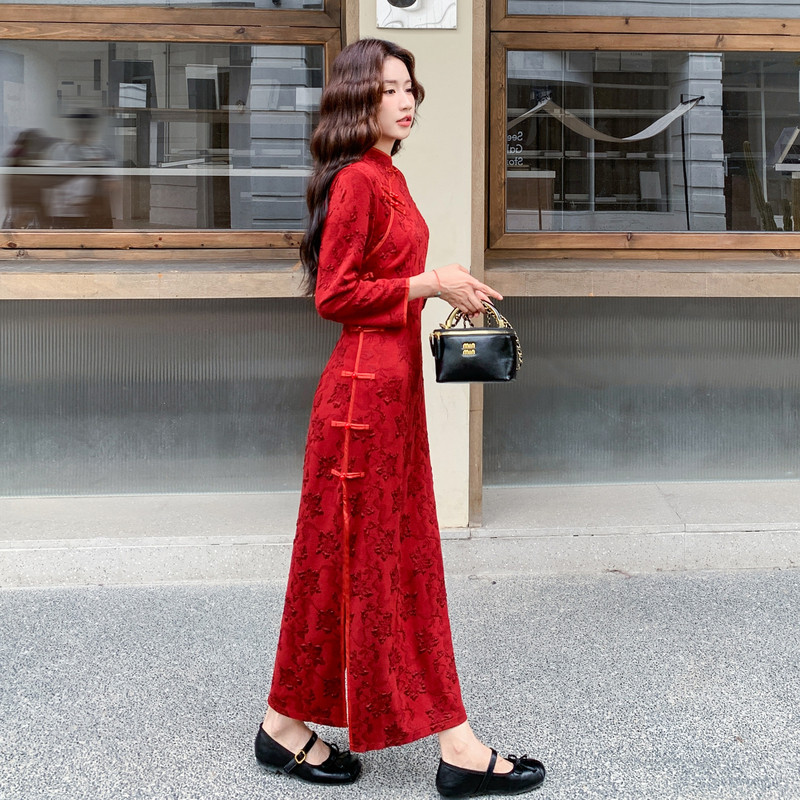 新款图大货已出新中式旗袍连衣裙275-Q706-P175-K248,女装汉服/婚纱/旗袍/礼服,柒柒家