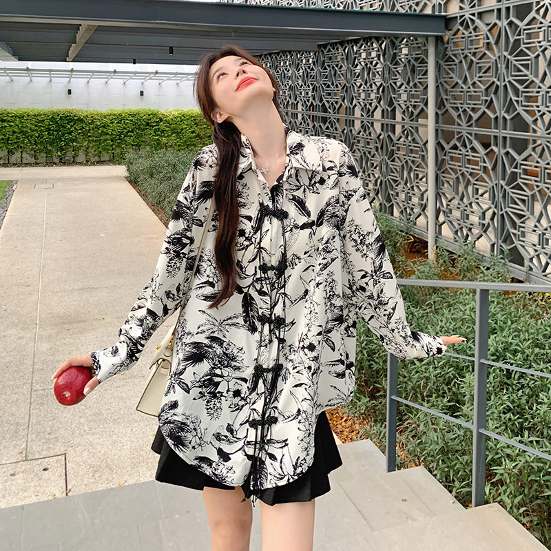 现货不断货新中式衬衫裙275-Q267-P105-K168,女装衬衫,柒柒家