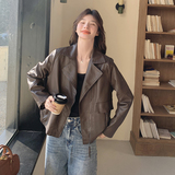 大货数据PU皮短外套有买家秀275-W302-P145-K218，女装皮衣，柒柒家