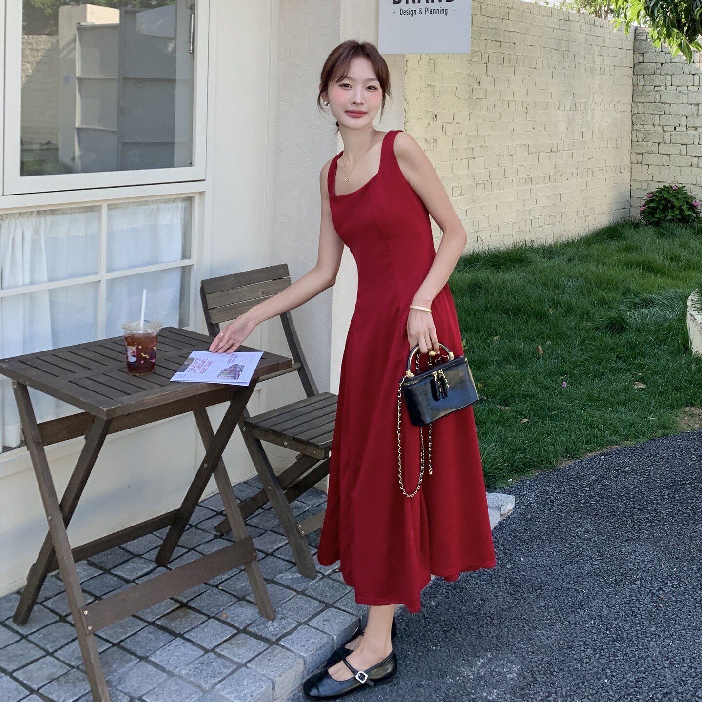 新款主推款小红裙连衣裙2C525-Q604-P125-K188，女装连衣裙，柒柒家