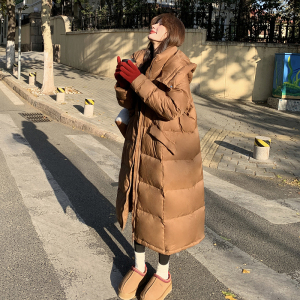现货 纯跑量长款羽绒服连帽90白鸭绒275-M196-P300-K418图片