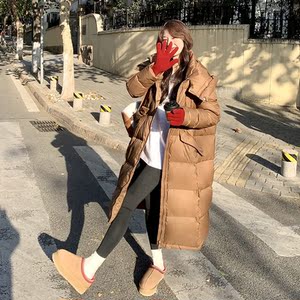 现货 纯跑量长款羽绒服连帽90白鸭绒275-M196-P300-K418图片
