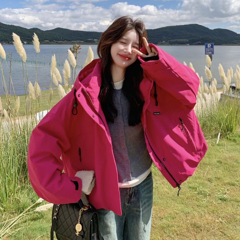 新款图大货主推50白鸭绒工装羽绒服275-M747-P275-K398，女装羽绒服，柒柒家