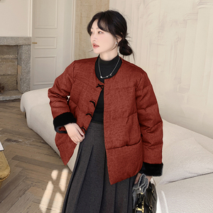 新款图 大货主推款90白鸭绒新中式羽绒服275-M266-P315-K438图片