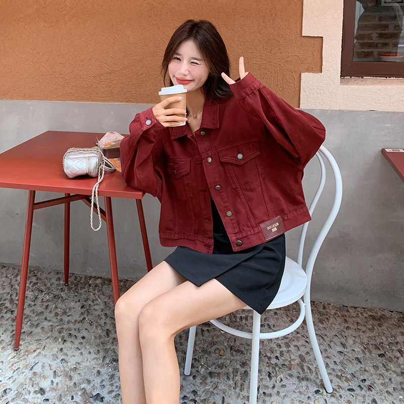 备货款安克拉红牛仔短外套275-W115-P135-K198,女装短外套,柒柒家