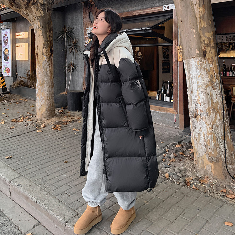 不断货连帽长款羽绒服90白鸭绒275-M177-P290-K408，女装羽绒服，柒柒家