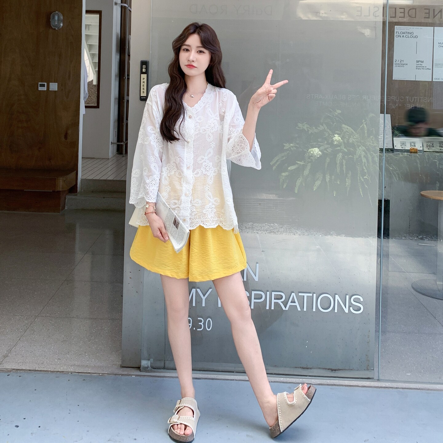 新款图现货防晒蕾丝套装2C525-K658-P165-K228，女装套装/套裙，柒柒家