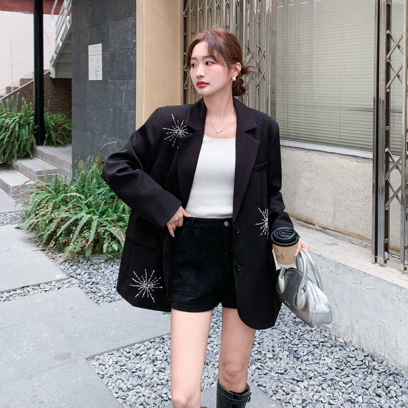 新款图大货已出镶钻定制西装外套275-W806-P155-K248,女装西装,柒柒家