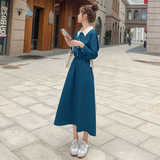 大货已出2色长款衬衣裙087-Q97-P105-K158，女装连衣裙，柒柒家