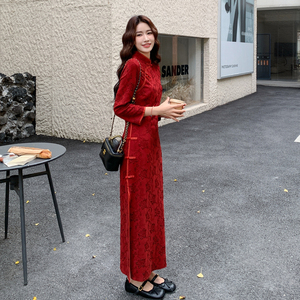 新款图 大货已出新中式旗袍连衣裙275-Q706-P175-K248图片