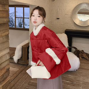 新款大货有买家秀 90白鸭绒新中式羽绒服275-M242-P315-K438图片