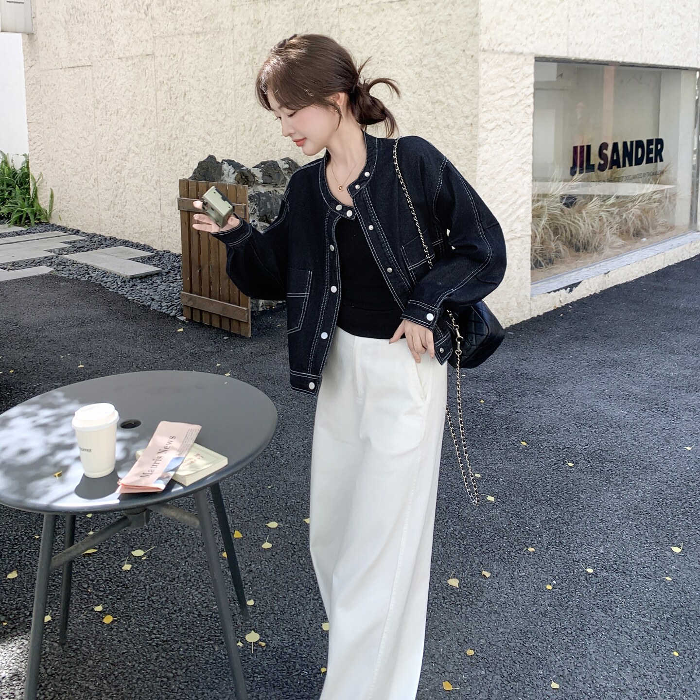 图大货已出牛仔明线短外套275-W682-P155-K228,女装短外套,柒柒家