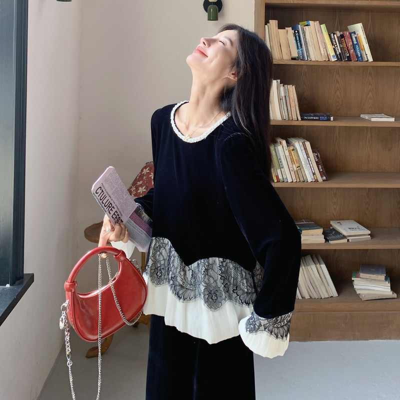 新款图大新中式蕾丝拼接两件套套装275-Q730-P175-K248,女装套装/套裙,柒柒家