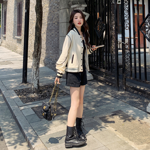 大图大货已出学院风棒球服外套夹克衫087-W05-P105-K158图片