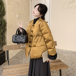 新款图 大货主推款90白鸭绒新中式羽绒服275-M266-P315-K438图片