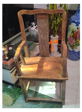 海南黄花梨老官帽椅，特征明显古风古韵底蕴纯净，金光贵气十足