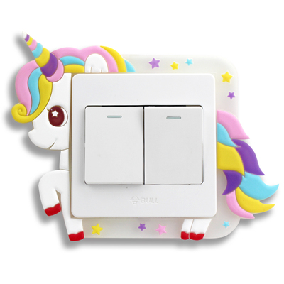 儿童夜光创意简约现代北欧风格3d立体开关贴装饰家用墙贴卡通动漫