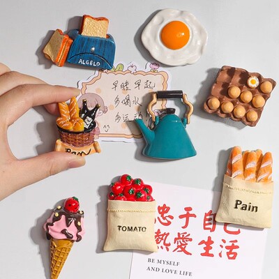 创意3D冰箱贴仿真食物可爱磁力贴留言贴磁性贴装饰立体树脂磁铁贴