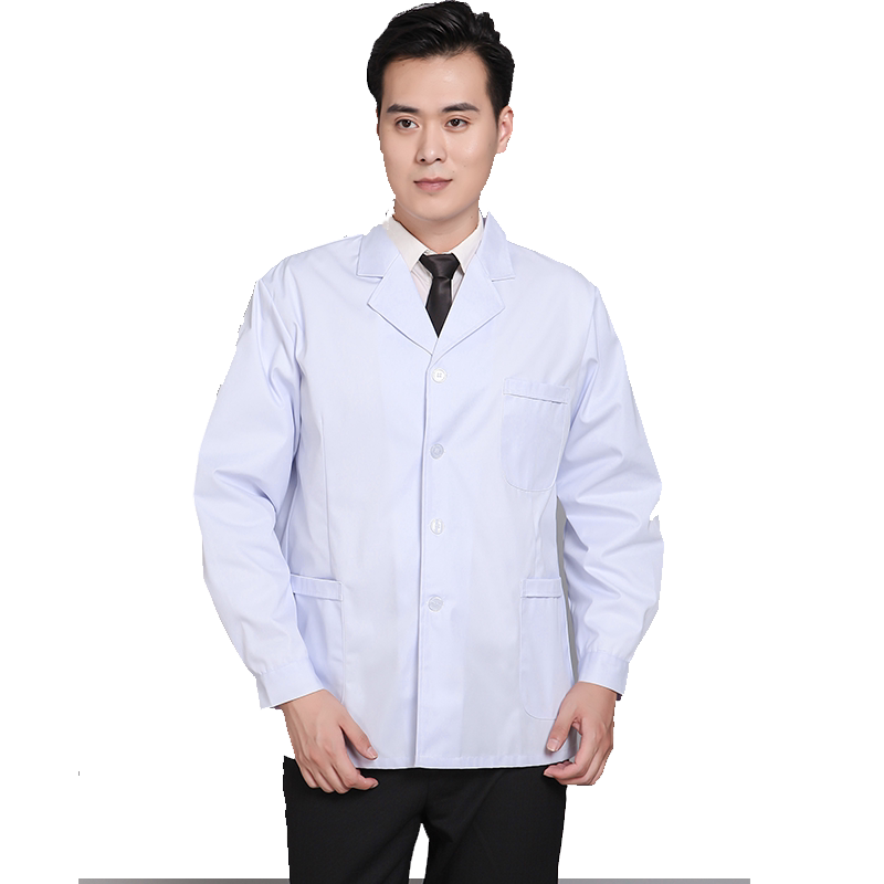 男医生服长袖冬装短款白大褂小褂医院推拿按摩医师工作服白色蓝色