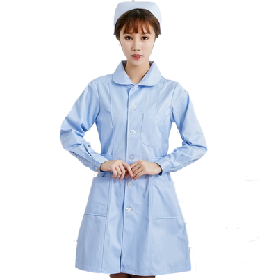 夏季薄款收腰粉色药店医院护士服