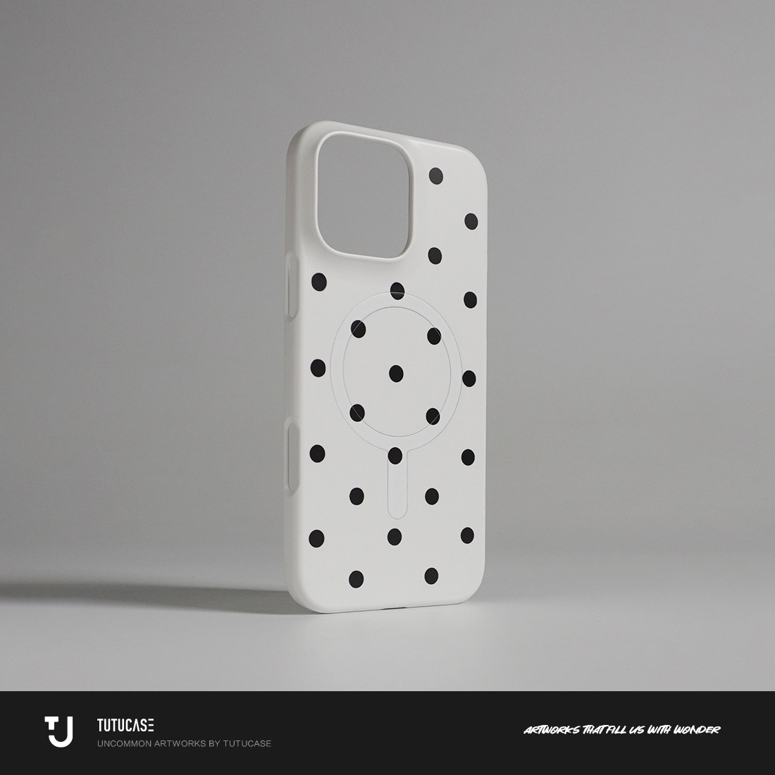 TUTUCASE｜原创设计韩国进口菲林哑光手机壳 黑白波点 C078