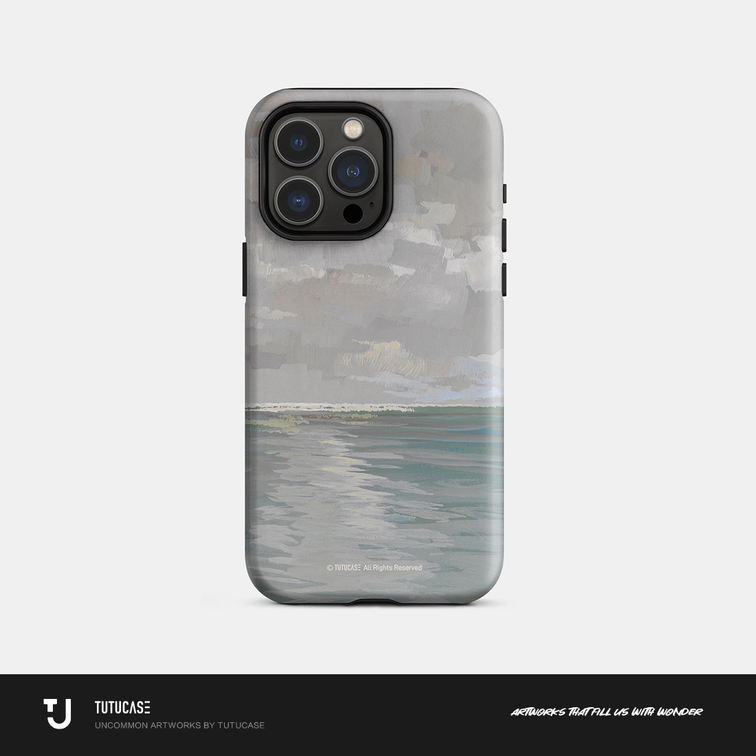 TUTUCASE｜原创设计韩国进口菲林磨砂圆边手机壳 海岸灰 C048