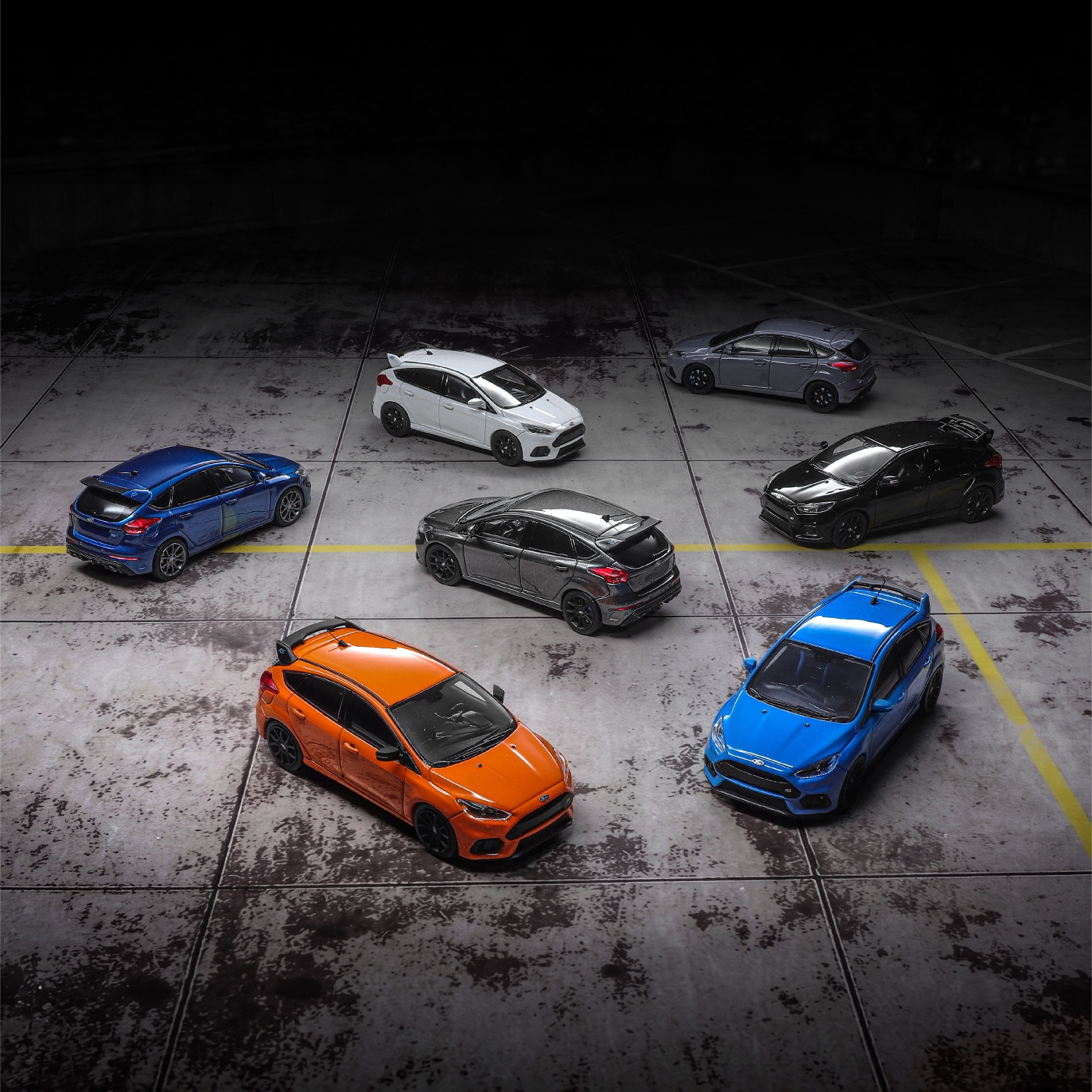 拓客诗 1/64 Ford Focus RS 2018款 福克斯 RS (MK3)合金汽车模型