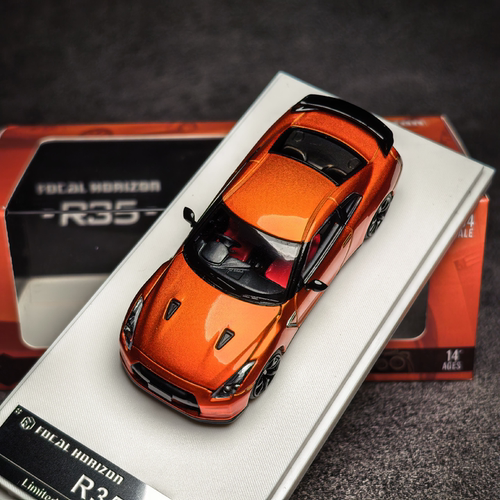 FH 1/64 日产尼桑 NISSAN GT-R R35原版 前盖可开 合金汽车模型