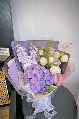 椿｜女神节顺丰邮寄鲜花花束紫色罗曼蒂克花束紫罗兰送女友礼物