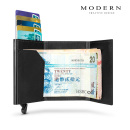 便捷金属钱夹 德国MODERN新款 铝制防盗刷卡盒创意真皮卡包钱包时尚